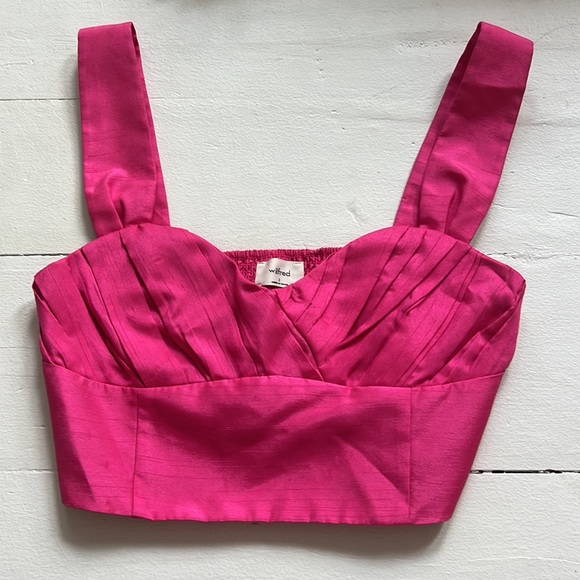 WILFRED pink crop top size 2 - Picture 3 of 5